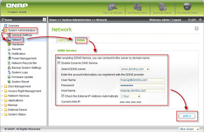 Configure the DDNS service