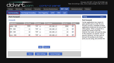 Setup port forwarding on your router