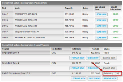 Log information for the drive plug out event