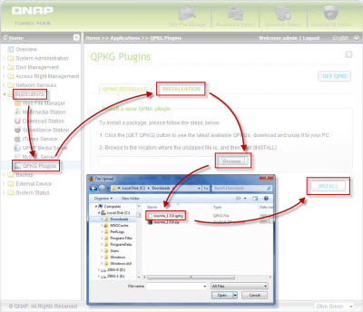 Install the Joomla QPKG