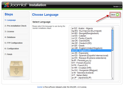 Pick a language of your choice