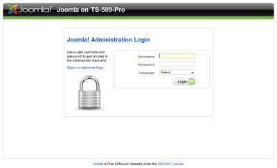Joomla administration log in
