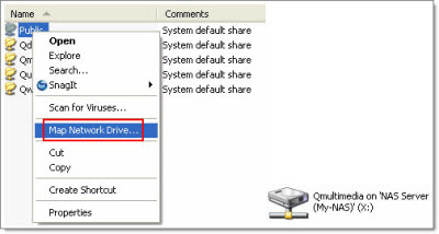 Copy photos to the QNAP NAS
