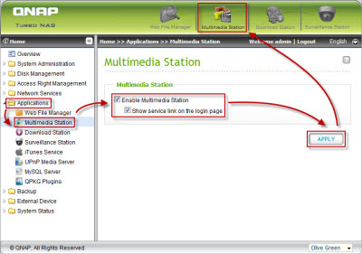 Enable Multimedia Station